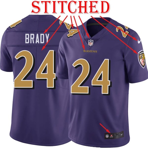 Purple Alternate Legend Donny Brady Jersey Baltimore Ravens #24