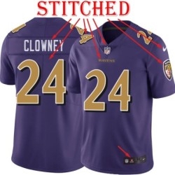 Purple Alternate Legend Jadeveon Clowney Jersey Baltimore Ravens #24