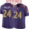 Purple Alternate Legend Anwar Phillips Jersey Baltimore Ravens #24