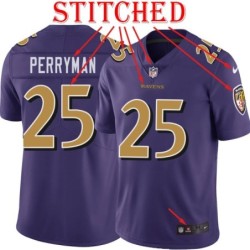 Purple Alternate Legend Ray Perryman Jersey Baltimore Ravens #25
