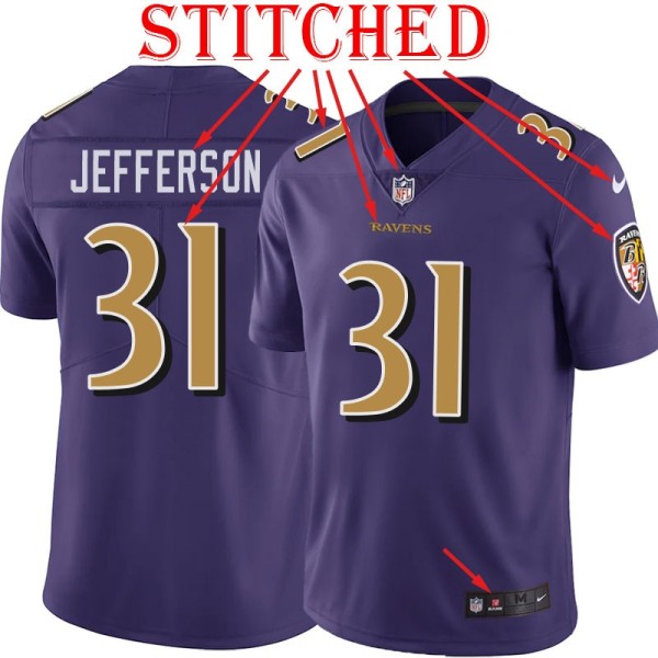 Purple Alternate Legend Tony Jefferson Jersey Baltimore Ravens #31