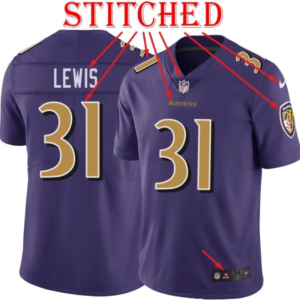 Purple Alternate Legend Jamal Lewis Jersey Baltimore Ravens #31