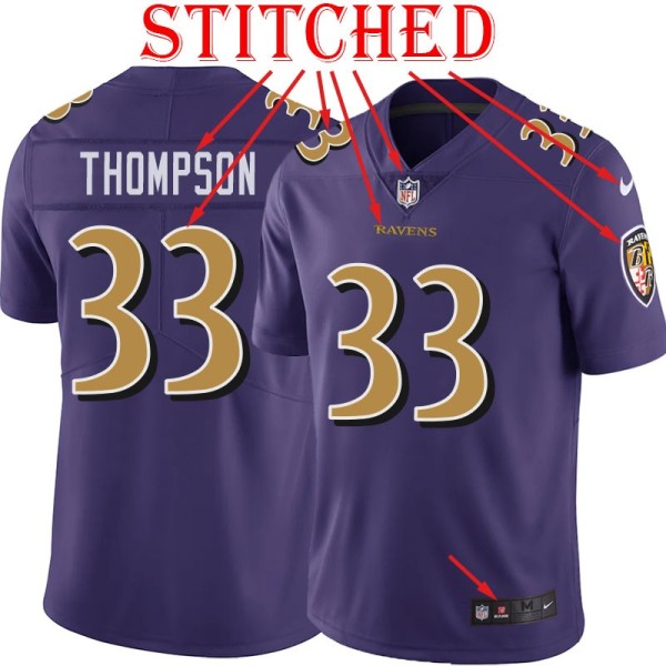 Purple Alternate Legend Christian Thompson Jersey Baltimore Ravens #33
