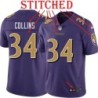 Purple Alternate Legend Alex Collins Jersey Baltimore Ravens #34