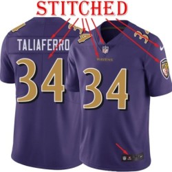 Purple Alternate Legend Lorenzo Taliaferro Jersey Baltimore Ravens #34
