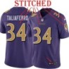 Purple Alternate Legend Lorenzo Taliaferro Jersey Baltimore Ravens #34