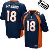 [NEW,Sewn-on]Peyton Manning Youth Football Jersey - Denver #18 MANNING Jersey (Blue) For Youth/Kid