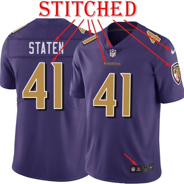 Purple Alternate Legend Ralph Staten Jersey Baltimore Ravens #41