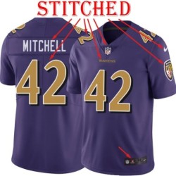 Purple Alternate Legend Anthony Mitchell Jersey Baltimore Ravens #42