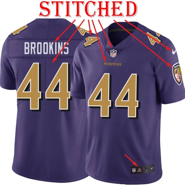 Purple Alternate Legend Jason Brookins Jersey Baltimore Ravens #44