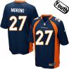 [NEW,Sewn-on]Knowshon Moreno Youth Football Jersey - Denver #27 MORENO Jersey (Blue) For Youth/Kid