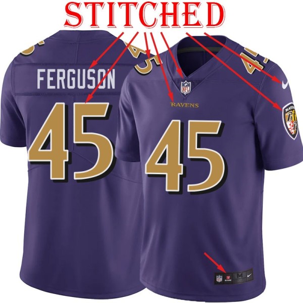 Purple Alternate Legend Jaylon Ferguson Jersey Baltimore Ravens #45