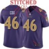 Purple Alternate Legend Morgan Cox Jersey Baltimore Ravens #46