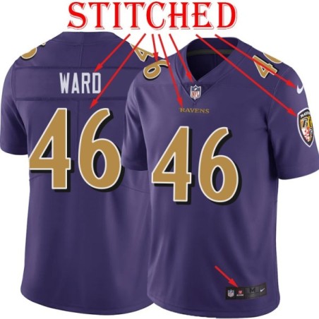 Purple Alternate Legend B.J. Ward Jersey Baltimore Ravens #46