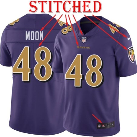 Purple Alternate Legend Jeremiah Moon Jersey Baltimore Ravens #48