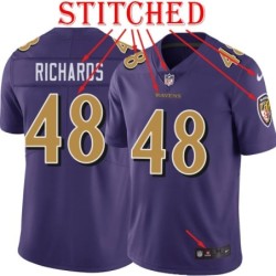 Purple Alternate Legend Jordan Richards Jersey Baltimore Ravens #48