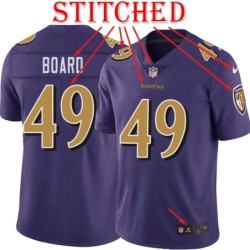 Purple Alternate Legend Chris Board Jersey Baltimore Ravens #49