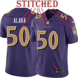 Purple Alternate Legend Otaro Alaka Jersey Baltimore Ravens #50