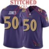 Purple Alternate Legend Edgar Jones Jersey Baltimore Ravens #50