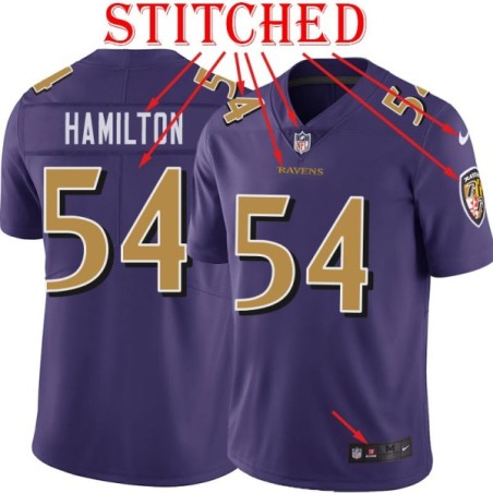 Purple Alternate Legend Adrian Hamilton Jersey Baltimore Ravens #54
