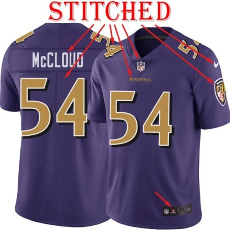 Purple Alternate Legend Tyrus McCloud Jersey Baltimore Ravens #54
