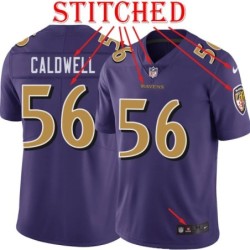 Purple Alternate Legend Mike Caldwell Jersey Baltimore Ravens #56