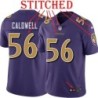 Purple Alternate Legend Mike Caldwell Jersey Baltimore Ravens #56