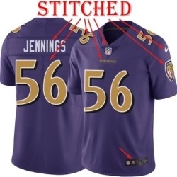 Purple Alternate Legend Deion Jennings Jersey Baltimore Ravens #56
