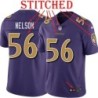 Purple Alternate Legend Jim Nelson Jersey Baltimore Ravens #56