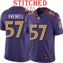 Purple Alternate Legend William Kwenkeu Jersey Baltimore Ravens #57