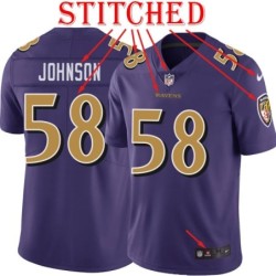 Purple Alternate Legend Steven Johnson Jersey Baltimore Ravens #58