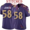 Purple Alternate Legend Steven Johnson Jersey Baltimore Ravens #58