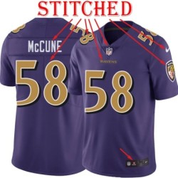 Purple Alternate Legend Robert McCune Jersey Baltimore Ravens #58
