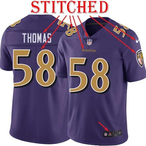 Purple Alternate Legend Joe Thomas Jersey Baltimore Ravens #58