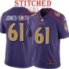 Purple Alternate Legend Jaryd Jones-Smith Jersey Baltimore Ravens #61