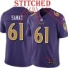 Purple Alternate Legend Nick Samac Jersey Baltimore Ravens #61