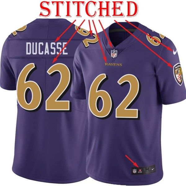 Purple Alternate Legend Vlad Ducasse Jersey Baltimore Ravens #62