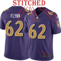Purple Alternate Legend Mike Flynn Jersey Baltimore Ravens #62