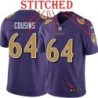 Purple Alternate Legend Oniel Cousins Jersey Baltimore Ravens #64