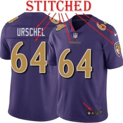 Purple Alternate Legend John Urschel Jersey Baltimore Ravens #64