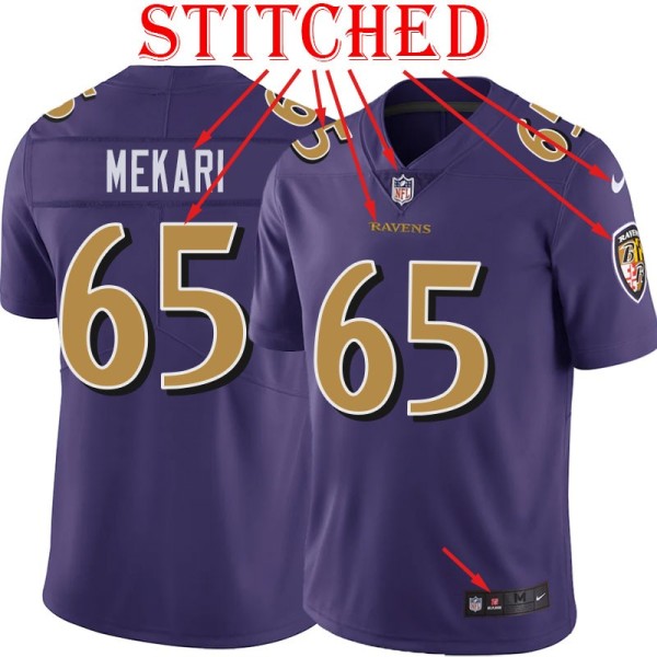 Purple Alternate Legend Patrick Mekari Jersey Baltimore Ravens #65