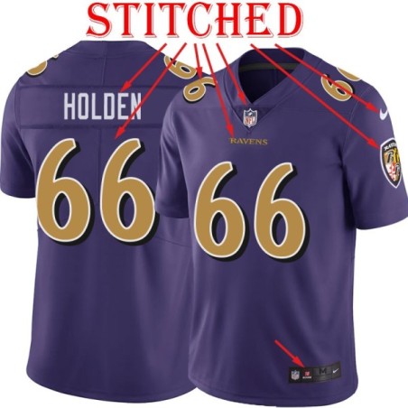 Purple Alternate Legend Will Holden Jersey Baltimore Ravens #66
