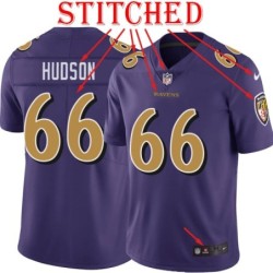 Purple Alternate Legend John Hudson Jersey Baltimore Ravens #66