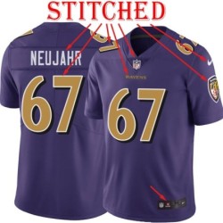 Purple Alternate Legend Quentin Neujahr Jersey Baltimore Ravens #67