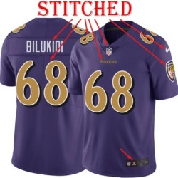 Purple Alternate Legend Christo Bilukidi Jersey Baltimore Ravens #68