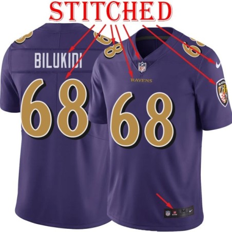Purple Alternate Legend Christo Bilukidi Jersey Baltimore Ravens #68