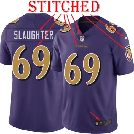 Purple Alternate Legend Chad Slaughter Jersey Baltimore Ravens #69