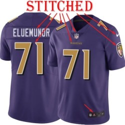 Purple Alternate Legend Jermaine Eluemunor Jersey Baltimore Ravens #71