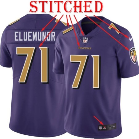 Purple Alternate Legend Jermaine Eluemunor Jersey Baltimore Ravens #71