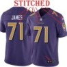 Purple Alternate Legend Ja'Wuan James Jersey Baltimore Ravens #71